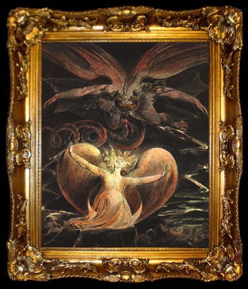 framed  Blake, William The Great Red Dragon and the Woman Clothed with the Sun, ta009-2